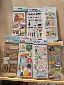 Lot Of Travel & Adventure Stickers: Paper House - Road Trip, Camping, Flying - Picture 1 of 8