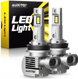 AUXITO H11 LED Headlight Super Bright White Bulb Conversion Kit 90W 7000LM 6000K - Picture 1 of 12