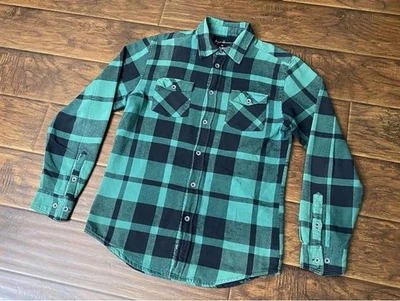 Altamont Bryan Herman Mens Plaid Green Flannel Shirt Dual Pockets Size M - Image 1 of 4