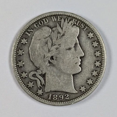 1892 O Barber Silver Half Dollar VG - Image 1 of 3