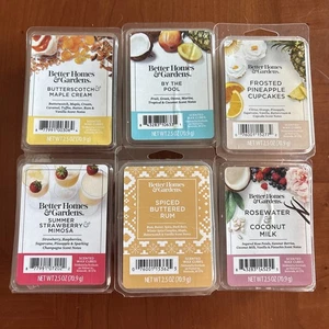 LOT OF 6 - Better Homes & Gardens ASSORTED SCENTS WAX CUBES MELT - 2.5 Oz NEW - Picture 1 of 8