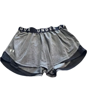 Under Armour Play Up Shorts, Women's Plus Size 1X, Black & Gray Activewear - Picture 1 of 4
