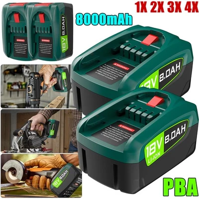 MARKENLOS 4X 8000mAh Für Bosch 18V Li-ion Akku PBA 18V Power For All Alliance Werkzeugakku