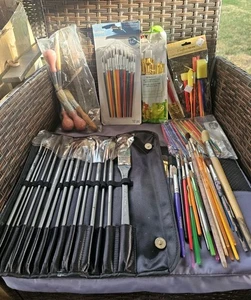 Vintage Art Paint Brush Lot New & Pre Owned Maestro Series XV & More Nice Lot - Photo 1/16