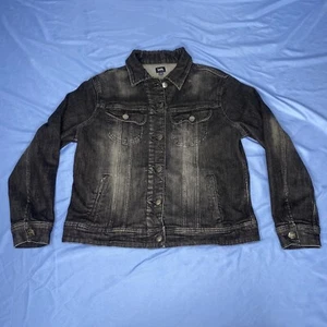 Lee Jean Jacket Women’s Large Black - Picture 1 of 10