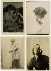 Lot of 4 Vintage 1920s Charles Sheldon 5" x 7" Fashion Pinup Photographs - Picture 1 of 5