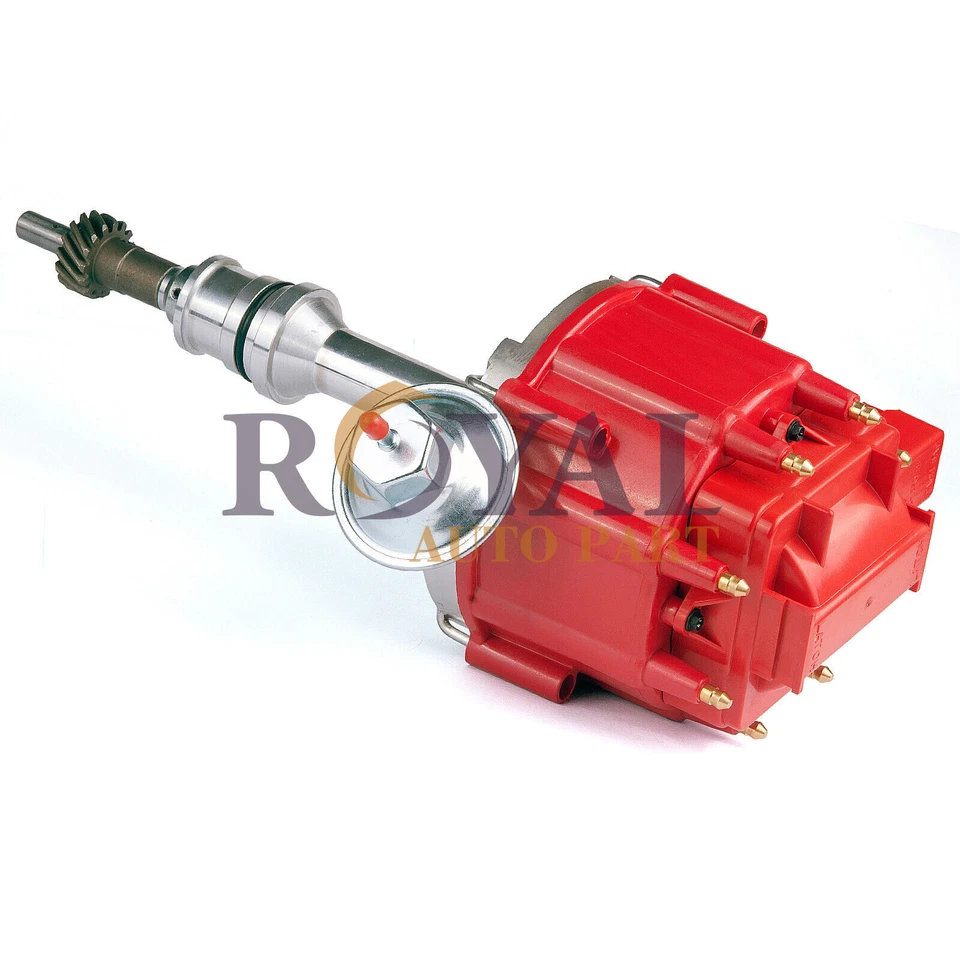MAS Ignition HEI Red Cap Distributor with 65K Volt Coil 1030213 PE330U for SB...