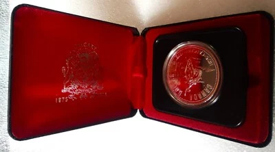 1975 Moneta da dollaro d'argento campione canadese da $1 Calgary centenario - Immagine 1 di 4