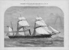 1873 Antique Print -  SHIPPING HM Twin Screw Sailing Gunboat Rifleman  (251)
