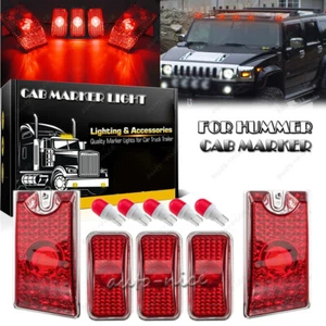 Luces de señalización LED traseras de lente roja para techo de cabina para Hummer H2/H2 SUT 2003-2009 5 piezas - Imagen 1 de 9