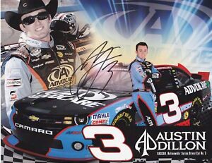 AUSTIN DILLON Signed Autographed 8.5x11 Photo Hero Card 2013 NASCAR