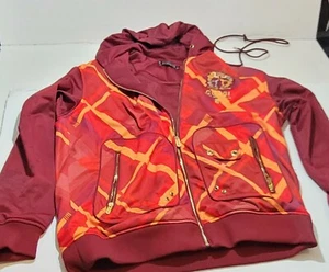 COOGI Heritage Red  Multi Colored Emboidered Zip Up Heavy Jacket XL - Picture 1 of 9