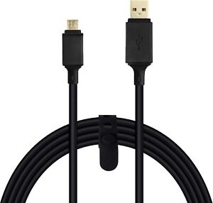 Rocketfish - Extra Long 9 feet Play + Charge Cable For Playstation 4 - Black