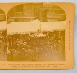 Stereoview B W Kilburn James M Davis 15024 King Edward VII Queen Alexandria (O) - Picture 1 of 4
