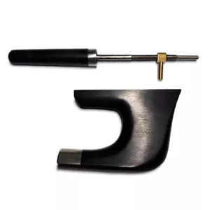 3/4 Double Upright Bass Bow Ebony Frog Abalone German Button Viennese Style - Picture 1 of 4