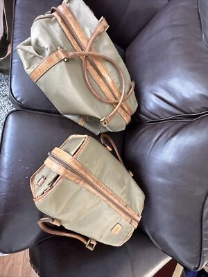 Lot Of 2 VTG. HARTMANN Nylon & Leather Trim Expandable Carry-On Overnight  Bags - Image 1 of 4