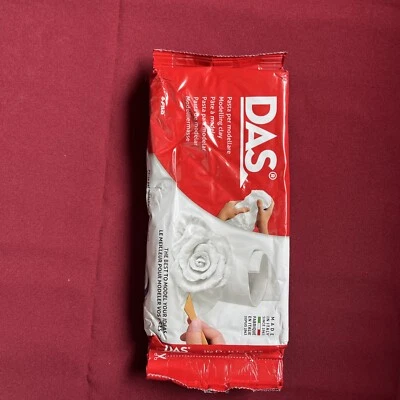 Белая модельная глина DAS Air Dry 1 кг 2,2 фунта самозатвердевающаяся без выпечки скульптура - Изображение 1 из 2