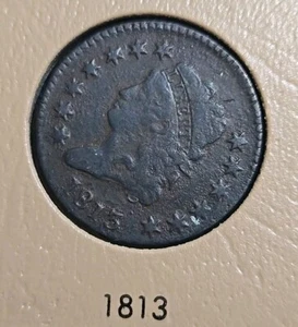 1813 Classic Head Large Cent Better Date Early Type Coin - Picture 1 of 3