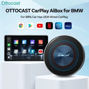Ottocast I3 Android AIBOX Multimedia Player for BMW Wireless Carplay w/Tiktok YT - Photo 1 sur 9