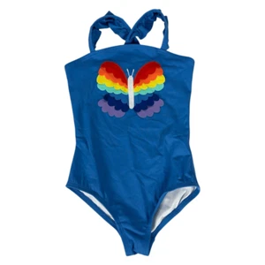 Hanna Andersson Sunblock Butterfly Art One Piece swimsuit size 5 pilling - Picture 1 of 8