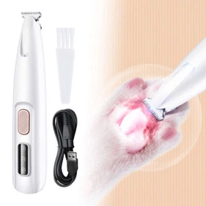 New Dog Paw Trimmer with LED Light Fully Waterproof Pet Hair Trimmer TK - Picture 1 of 12