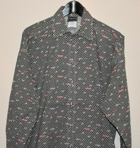 !RARO! Camicia abbottonata VERSACE Jeans Couture stampa All Over PICCOLA *SENZA PREZZO DI RISERVA*