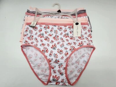 Paquete de 5 bragas de algodón LAURA ASHLEY para mujer M L latte malva rosa blanco estampados Foto 1 de 4