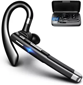 Trucker Wireless Mic Bluetooth Noise Cancelling Headset Earpiece Ear Cellphones - Picture 1 of 8