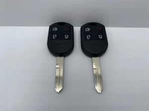 FOR FORD 2011 2012 2013 2014 4 BUTTON REMOTE CONTROL KEY FOB PAIR OF UNCUT KEYS - Picture 1 of 5