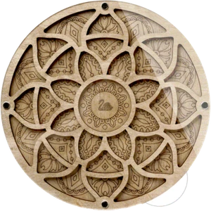 Wood bead organizer tray with lid "The Sun" - Picture 1 of 3