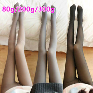 80G Women Magic Thick Warm Winter Double Lined Stretch Thermal Fleece Tights 