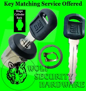 Astro Safari 01-05 OEM Front Single Door Key Lock Cylinder Black 2 GM Keys - Imagen 1 de 2