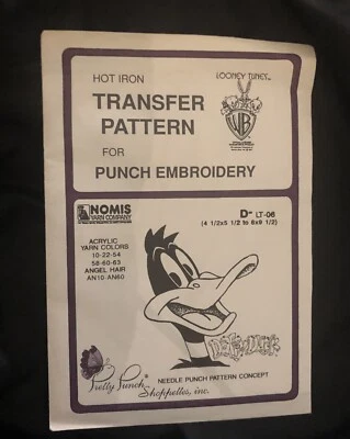 Pretty Punch Daffy Duck Looney Tunes Cartoon Hot Iron Embroider Transfer Pattern - Image 1 of 3