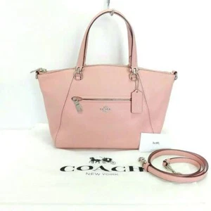 Bolso de Mano Coach Bolso de Hombro Cuero Hermoso Cartera Rosa F28993 Mujer 2 Vías - Imagen 1 de 13