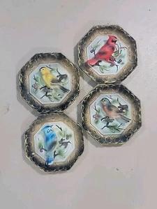 Vintage 3D Japan Set Singvögel 6 1/2" Porzellan Wandschilder Behänge - Bild 1 von 5
