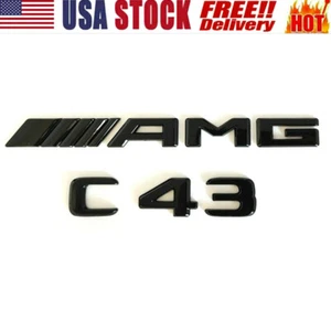 Emblema adhesivo tapa maletero trasero coche rojo brillante C43 AMG para Mercedes-Benz - Imagen 1 de 4