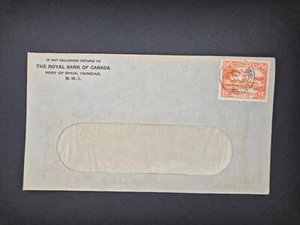 British Guiana 1953 The Royal Bank of Canada Used Window Cover Port of Spain Cds - Picture 1 of 2