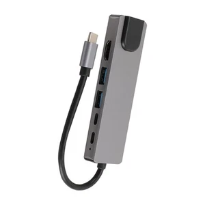 6 In 1 Laptop Dockingstation Typ C Auf 2 Stück USB3.0 HD Multimedia Interfac CUB - Afbeelding 1 van 23