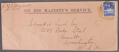 MayfairStamps Sierra Leona 1935 OHMS a Everett WA Cubierta aau_48239 Foto 1 de 2