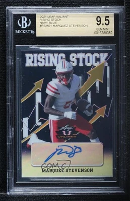 2021 Leaf Valiant Navy Blue /35 Marquez Stevenson #RS-MS1 BGS 9.5 Rookie Auto RC - Image 1 of 2