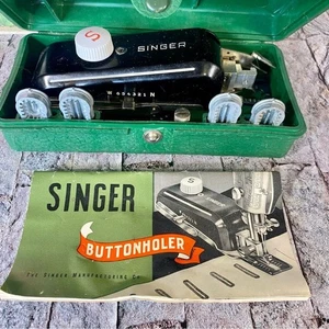 Macchina da cucire Singer porta bottoni vintage scatola originale istruzioni modello 99 - Foto 1 di 13