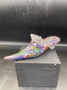 Figura de zapato zapatilla de cristal de Murano Millefiori - Imagen 1 de 7