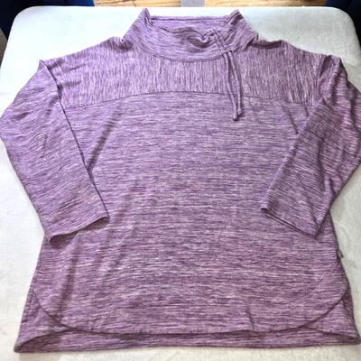 T by Talbots Pullover Womens Purple Cowl Neck Long Sleeve Size L, very soft - Image 1 of 4