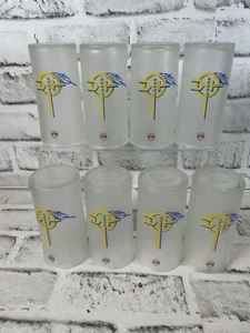 Juego de 8 vasos de whisky o jugo esmerilados 1939 RCA, Feria Mundial - Imagen 1 de 9