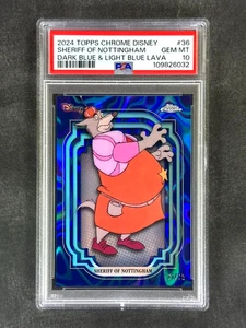 2024 Topps Chrome Disney #36 Sheriff Of Nottingham Blue Refractor /75 PSA 10 Gem - Bild 1 von 2