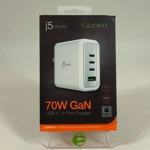 New J5 Create 70W GaN USB-C 4-Port Charger - Picture 1 of 7