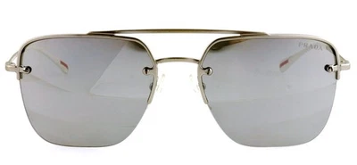 New PRADA SPS54S OFP-2B0 59mm Silver Linea Rossa Aviator Sport Sunglasses Italy - Image 1 of 4
