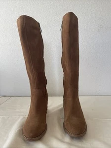 Stivaletto Blondo impermeabile scamosciato cammello misura 8,5 tacco a blocco - Foto 1 di 7