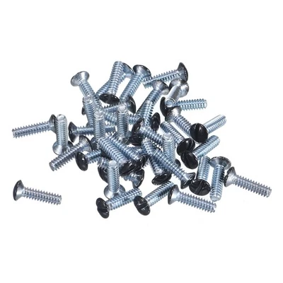 100Pcs Wall Plate Screws, 9/16" Long 6-32 Thread Outlet Screws Black Oval Head - Image 1 of 4