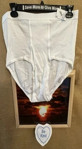 NWOT Hanes men’s white 2XL brief short bulk-3 pack Vietnam - Picture 1 of 4